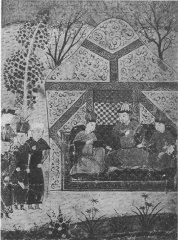 Угедэй (Октай, Агадай) хан в тюркском калпаке и в тюркской юрте.