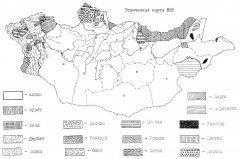 Этническая карта Монгольской Народной Республики