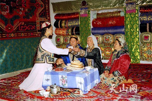 Кумульские уйгурки в традиционной одежде